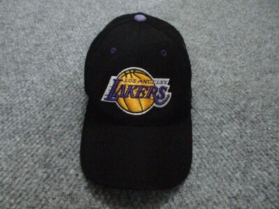 Nike Team Lakers Hat Cap Adult One Size Strapback Black Mens