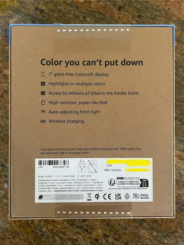 New 2024 Amazon - Kindle Colorsoft Signature Edition - 32GB Auto Adjusting Light - Image 4 of 4