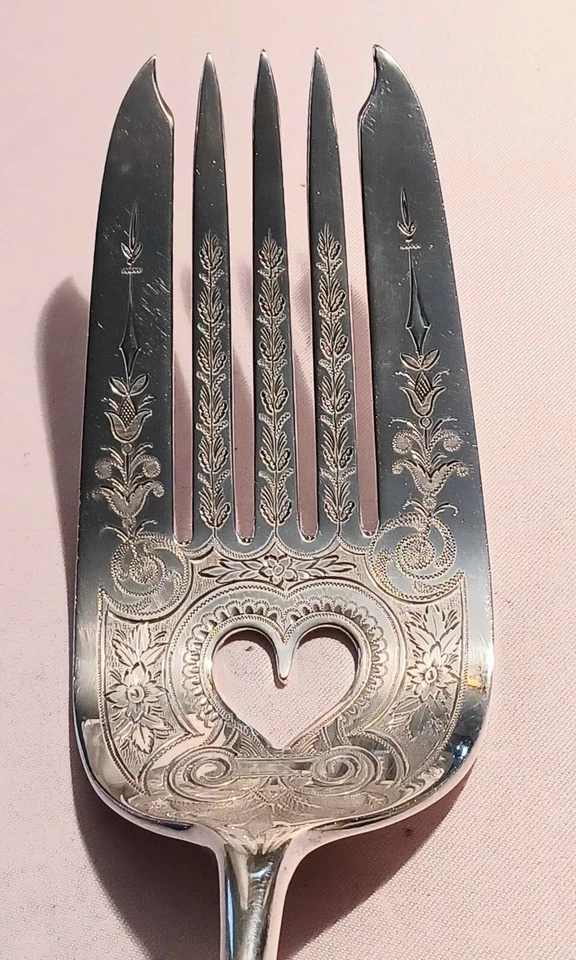 Beautiful Shreve Stanwood & Co. Early Sterling Huge Serving Fork- 10 3/4" Boston - Imagem 2 de 4