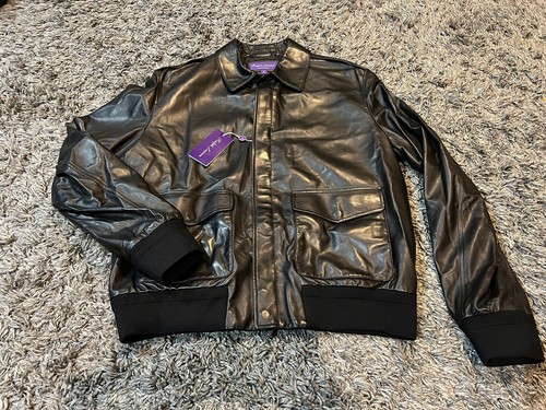 black leather bomber biker jacket coat 