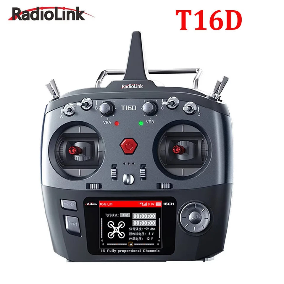 RadioLink T16D 16 Channels RC Transmitter 2.4GHz with R16F Receiver Left Hand - Image 3 of 4