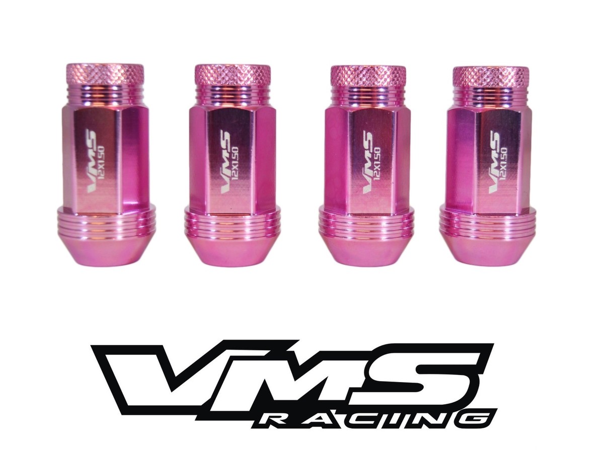 mm16❣️ 16PC VMS RACING PINK 48MM PREMIUM CNC ALUMUNUM LUG NUTS FOR