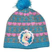 Disney Frozen Elsa Beanie Pom Pom Hat Cap Berkshire Fashions One Size