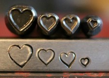 SupplyGuy Heart Metal Design Stamp Set - 4 Pi...