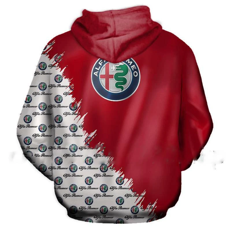 ALFA ROMEO CAR HOODED JERSEY SWEATSHIRT SPORTS CAR