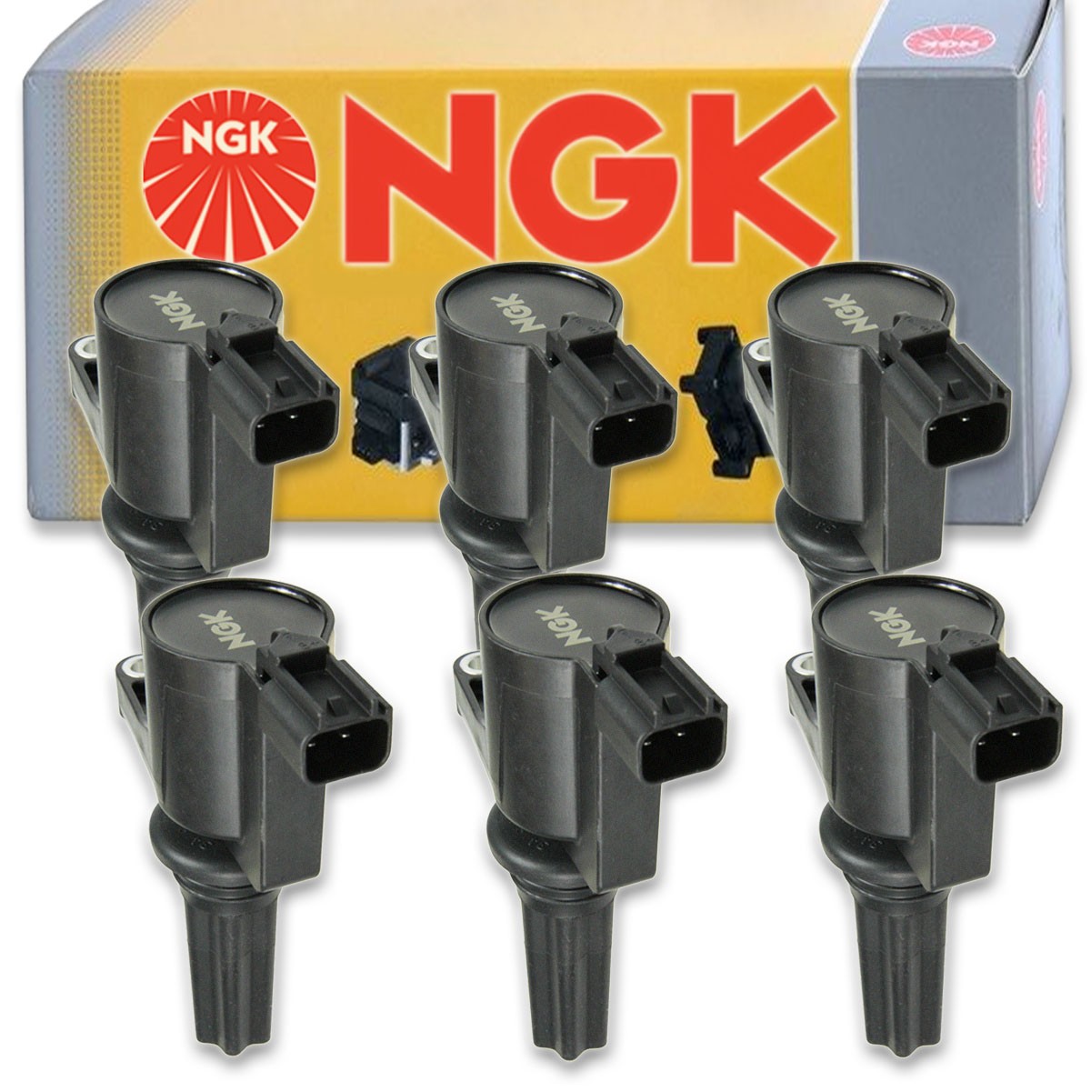6 pc NGK 48678 U5031 Ignition Coils for XW4Z-12029-AA XR842741 XR82913 hd
