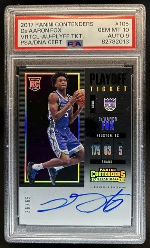 De'Aaron Fox 2017 Panini Contenders De'Aaron Fox Auto