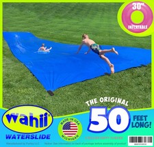 50 Ft Giant Slip n Slide, Backyard Lawn Tarp Water Slide - Wahii