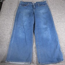 Levis 318 Shaping Wide Leg Jeans Womens 18W Plus Blue Med Wash High Rise 40x30