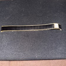 Vtg Speidel Calendar Watch Band w Black and G...