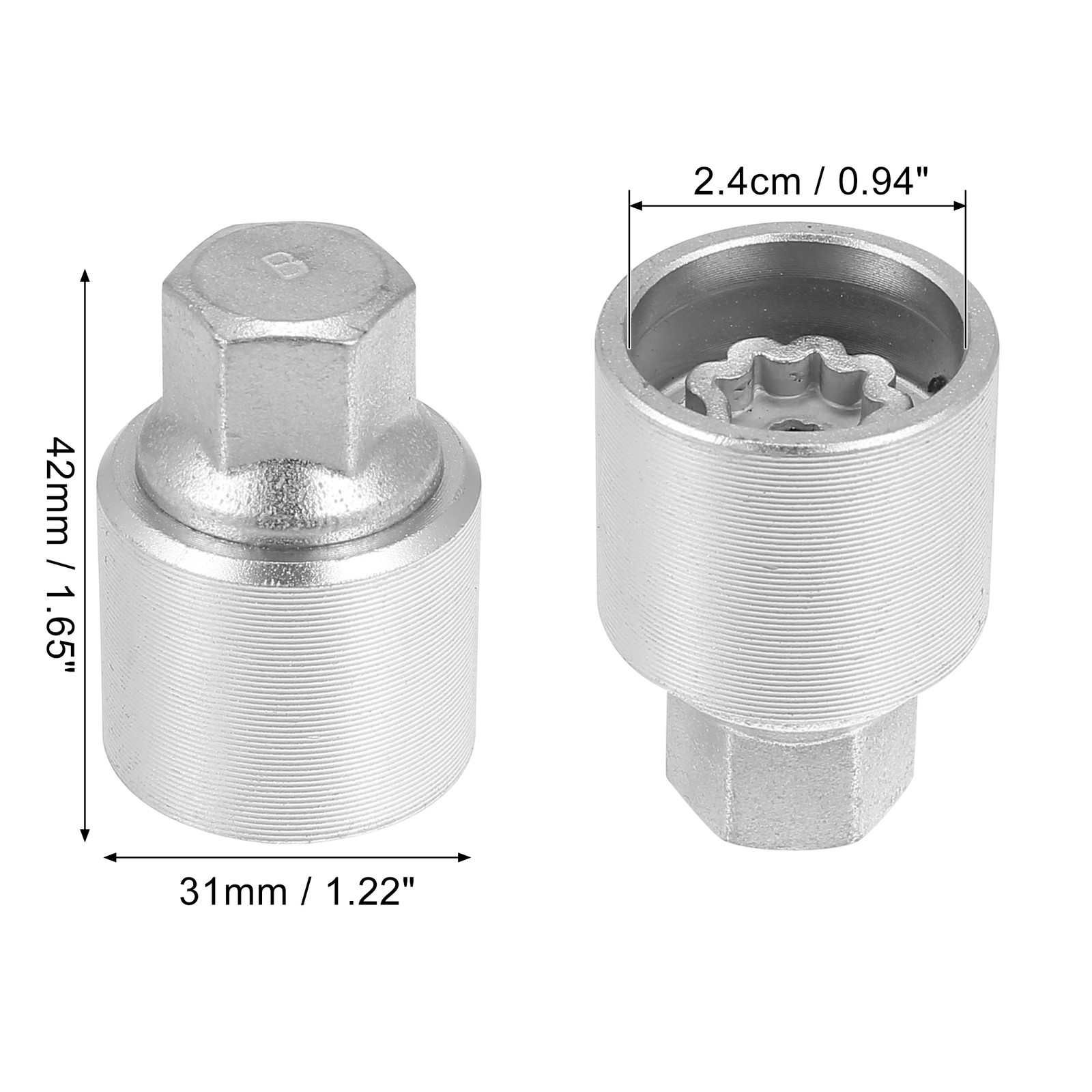 B Auto Wheel Lock Lug Nut Wheel Lock Key Single Custom for Audi A4L A5 A6L Q2L