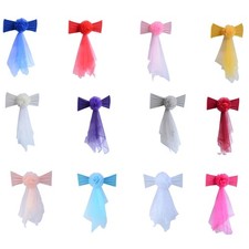 Chair Cover Spandex Chair Sashes Bows Elastic Band for Occasion