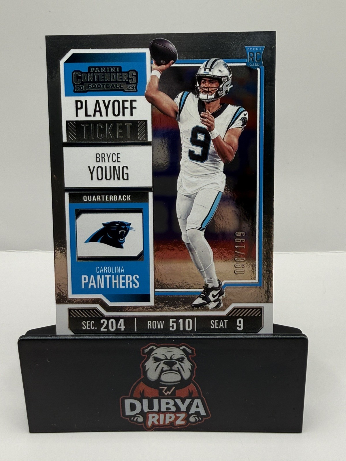 2023 Panini Contenders BRYCE YOUNG Rookie Playoff Ticket /199 Panthers RC #15