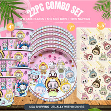 PLUSH LEBUBA PARTY SUPPLIES BIRTHDAY DECORATION BALLOON TABLEWARE SWIRL DISPALY