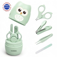 Baby Nail Care Set 4 Piece Kit Clippers Scissors File Tweezers YIVEKO 4-in-1