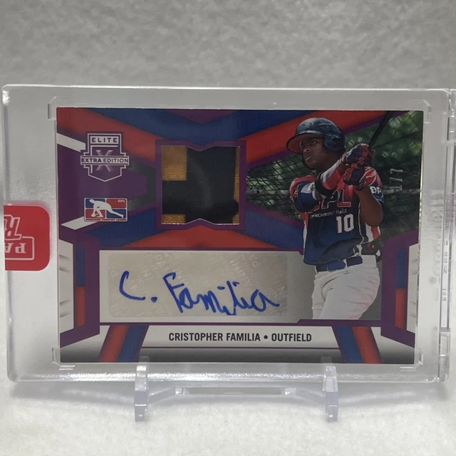 2023 Panini Elite Extra Edition Cristopher Familia DPL Material Purple Auto 1/7
