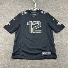 New Orleans Saints Jersey Mens L Black On Field Marques Colston 12 NFL RARE Nike