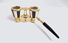 Jumelles anciennes en laiton nacre et accessoires France