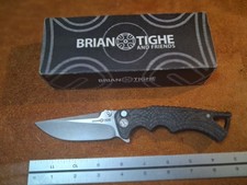 Brian Tighe and Friends Large Fighter Knife Carbon Fiber USA