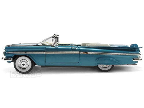 1959 IMPALA CONVERTIBLE METALLIC BLUE NEW IN BOX 1:18. - Picture 4 of 5