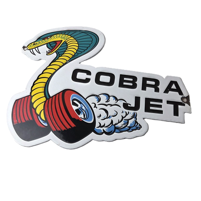 #ad #ad Vintage Ford Sign Cobra Jet Sales Service Shelby Gas Oil Porcelain Sign $135.37