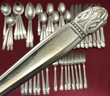 50 Pc  DANISH PRINCESS Silverplated Flatware Set SERVICE For 8 Holmes & Edwards