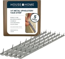 House2Home 14" Upholstery Metal Tack Strips, Fabric Strip, Silver