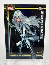 Silver Sable 158 Black X-Fractor 9/10 2026 Topps Chrome Marvel Comics Card NM