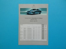 Prospekt / Preisliste - Mercedes W220 - S-Klasse / S600 - 08/99