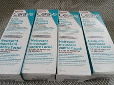 Cerave Acne Foaming Cleanser 4 Benzoyl Peroxide Gel LOT OF 4 150ML NEW