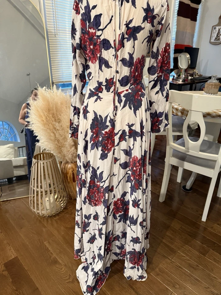 Платье макси с цветочным узором женское Free People First Kiss размер средний - Изображение 3 из 4