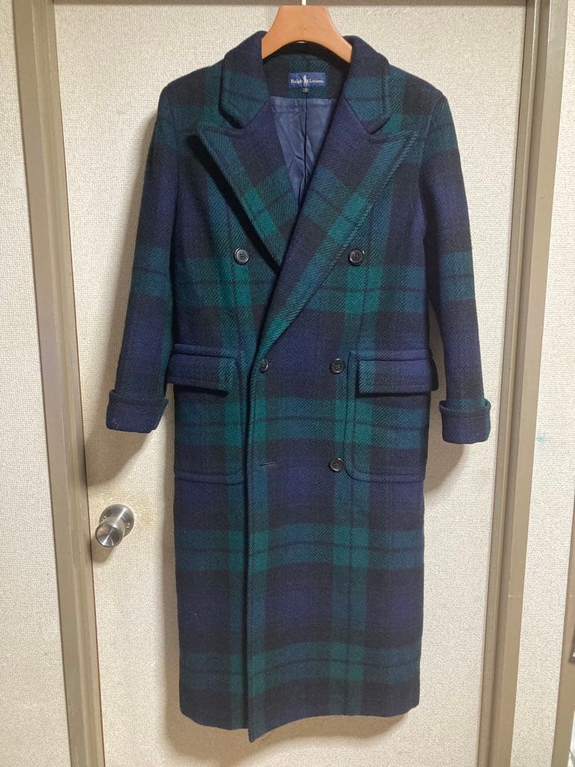 RALPH LAUREN Ralph Lauren Black Watch Double Ulster Coat