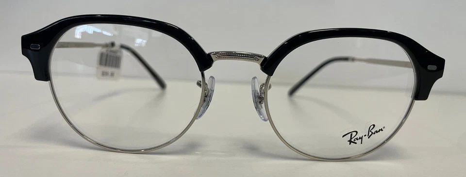 Gafas Ray-Ban RB7229 2000 pulidas NEGRAS sobre plata 53-20-145 - NUEVAS Foto 2 de 4