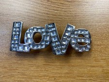 Rhinestone "Love" Belt Buckle