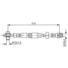Bosch Bremsschlauch vorne für Seat Mii Skoda Citigo E-Citigo VW Load Up!