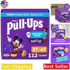 Pull-Ups Boys Potty Training Pants 112ct 3T-4T Leak-Free Learning Layer
