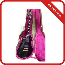 Pastillas Gibson Les Paul Custom 2019 Ebony EMG herrajes dorados para zurdos
