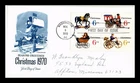 Dr Jim Stamps Christmas 1970 Setenant Block First Day Issue Artmaster Cachet