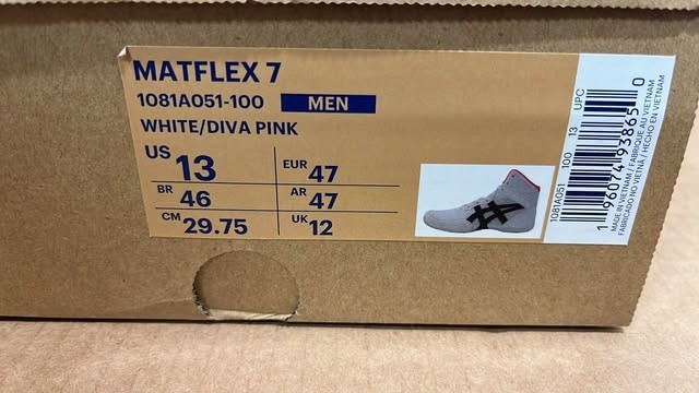 ASICS Men's Matflex 7 Wrestling Shoes, 13, White/Diva Pink thumbnail 11