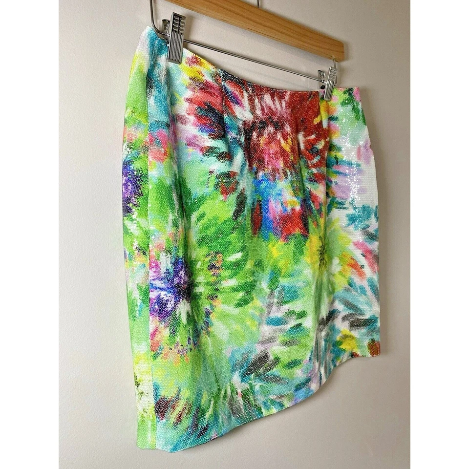 Cluny блестки мини женщин размер 4 цветочный цветочный юбка стороны молнии с подкладкой резинке - Изображение 2 из 4