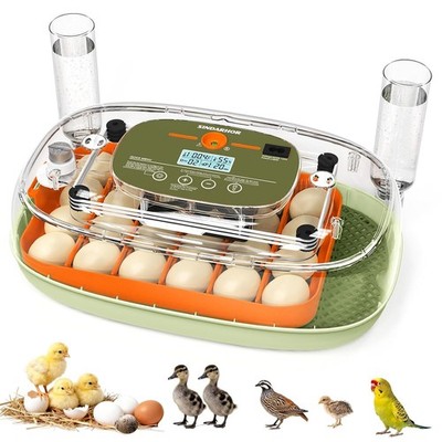 24 Egg Green Incubator Auto Turner Digital Display Candler