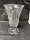 Vintage Footed 10"Waterford Crystal Balmoral Vase, Starburst Design