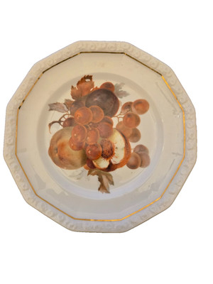 Rosenthal Maria Teller 3er Set   Obstdekor Goldrand   Vintage Porzellan