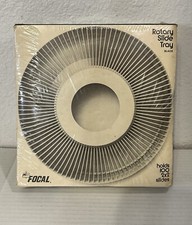 Focal Vintage Rotary Slide Tray in Black Holds 100 2x2 Slides Kmart Photos New