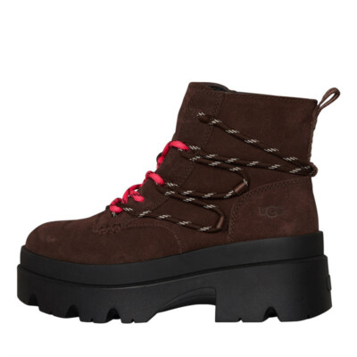 UGG Womens Brisbane Lace Up Comfort Boots Brown UK