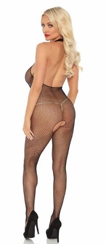 Leg Avenue Halter Bodystocking Fishnet Halter one size fits most - Picture 7 of 7