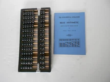 Vintage Chinese Abacus Wood/Metal 13 Rows 91 Beads w/user guide Kwa Tak Ming