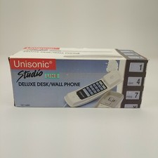Unisonic Studio Vintage Desk Wall Corded Trimline Phone Almond Gray 6450AG