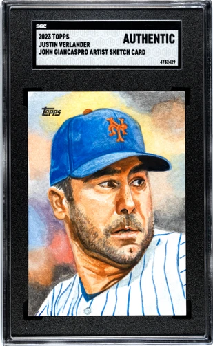2023 Topps Justin Verlander John Giancaspro Artist Sketch Card