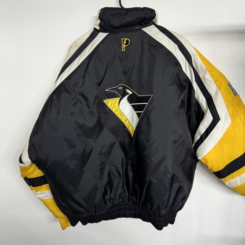 90s Pittsburgh Penguins NHL Pro Player Jacket Size XL - Picture 10 of 13